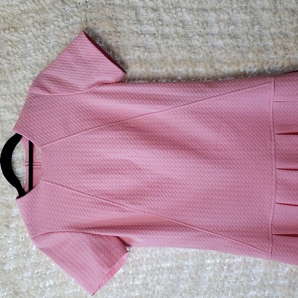 Vintage 60s pink barbie pleated drop waist dress size small/medium - Picture 3 of 14